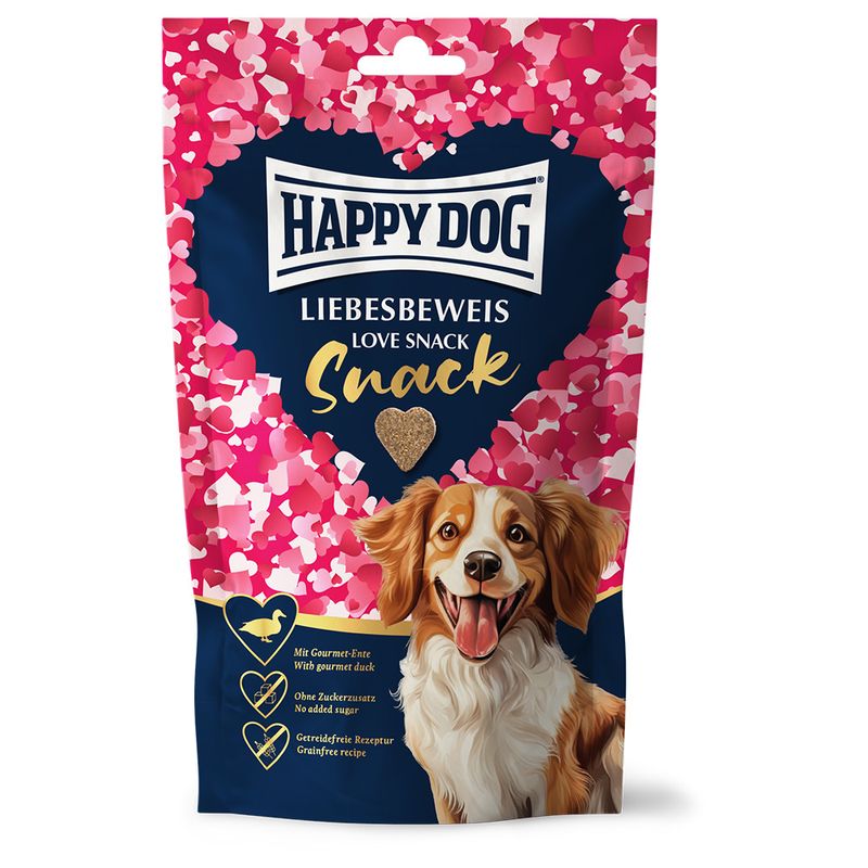 Happy Dog Liebesbeweis Snack mit Ente & Kartoffel