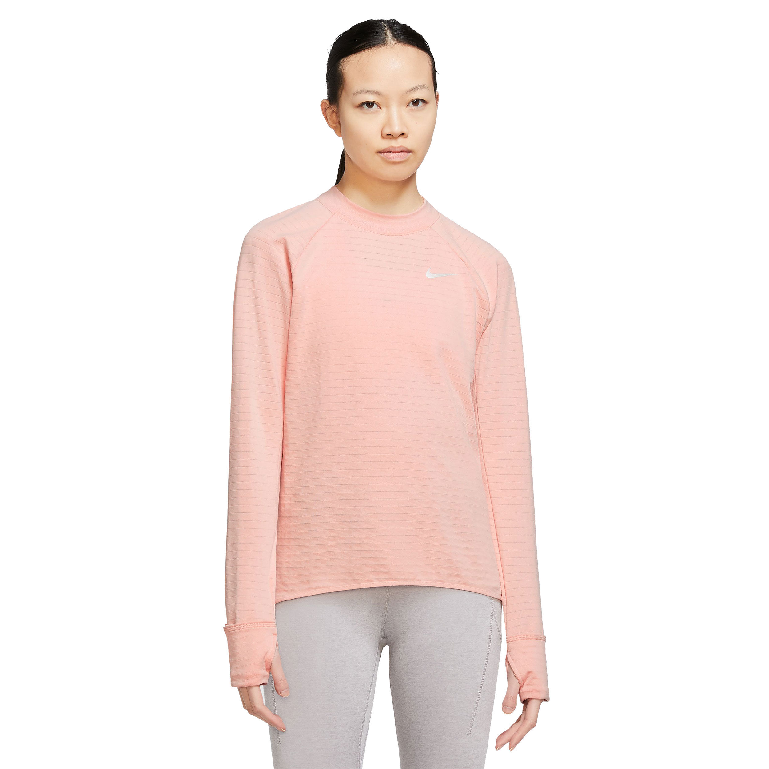 Therma-Fit Element Crew Lauftop Damen - Beige, Grau