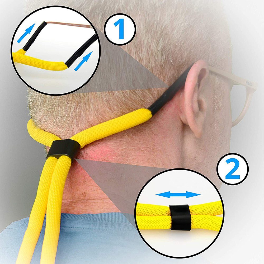 Einemgeld Brillenband 3 pcs Schwimmfähiges Brillenband, für Wassersport geeignet-ca.65 cm.