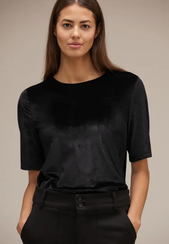 Street One Glänzendes Veloursshirt