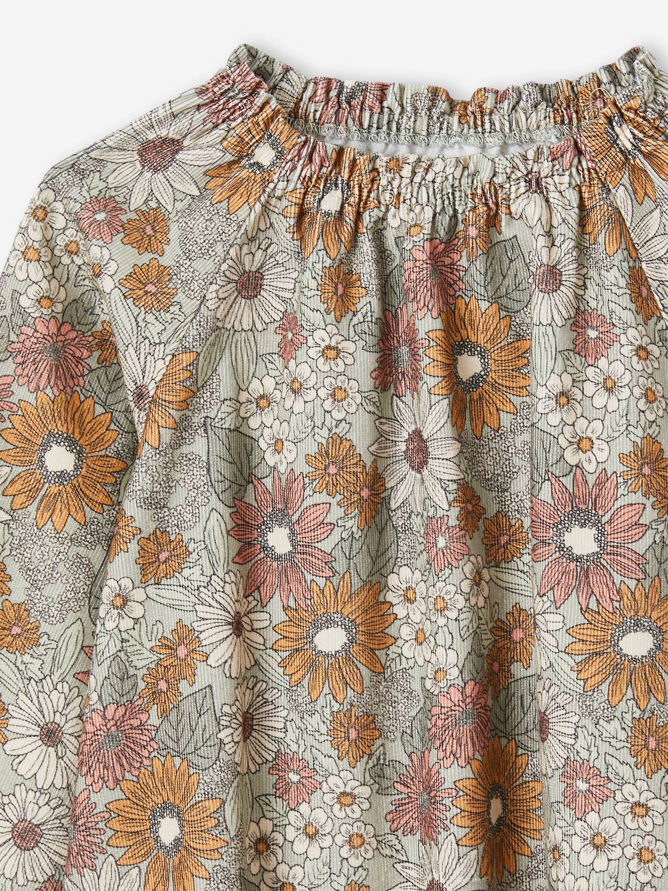 Vertbaudet Mädchen Bluse aus Feincord - altrosa