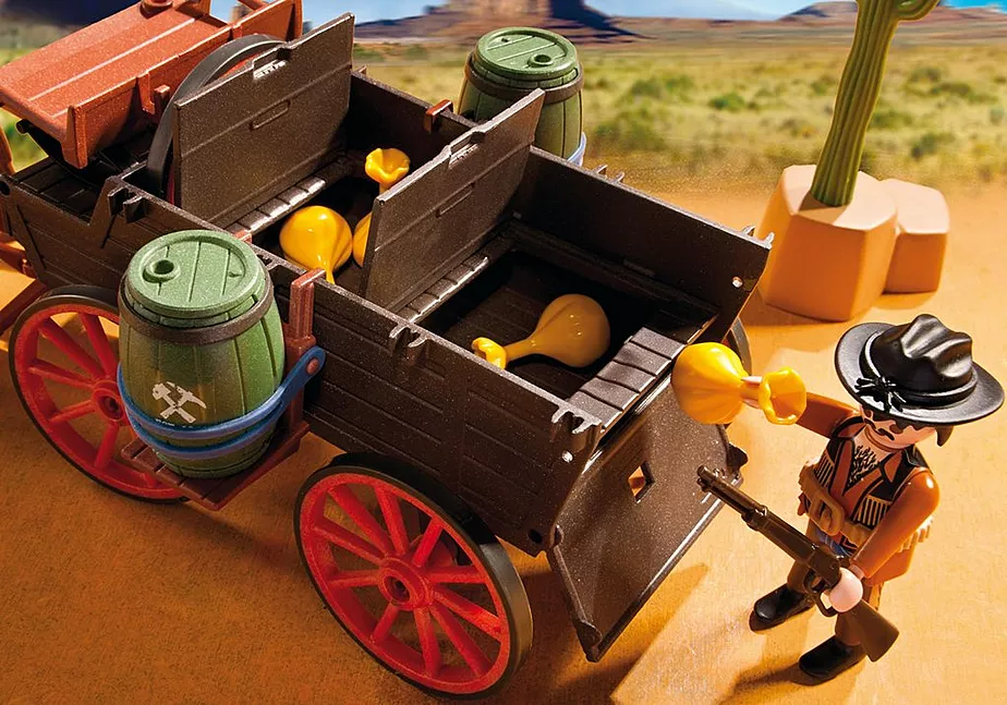 Planwagen mit &Uuml;berfall