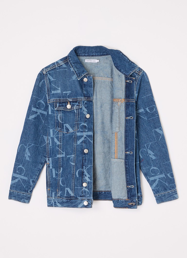 Giacca di jeans Calvin Klein con logo stampato