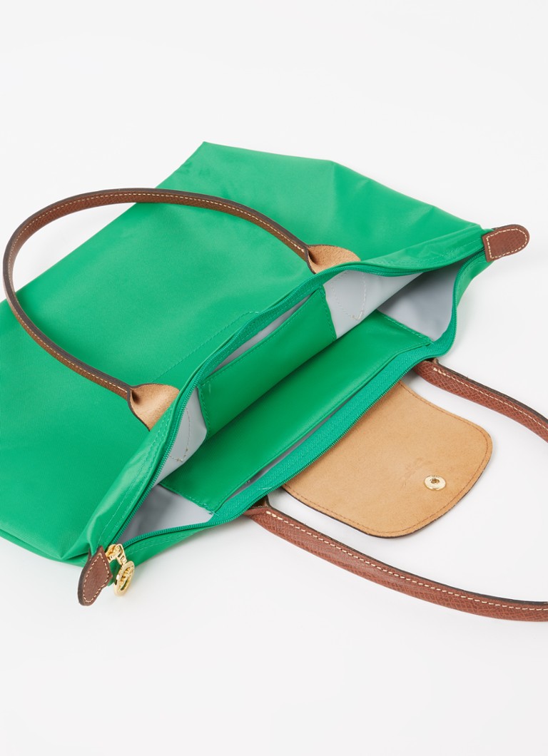 Longchamp Le Pliage Original olkalaukku M nahkayksityiskohdilla