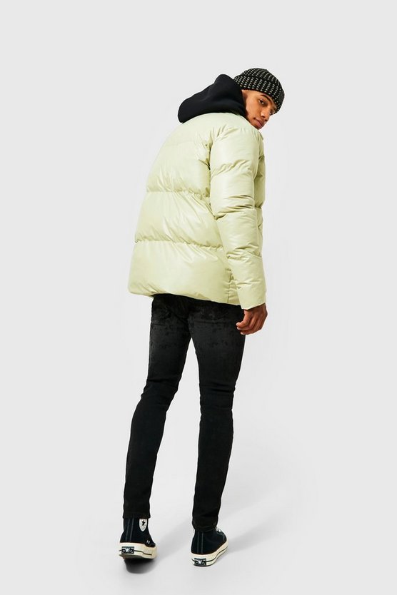 Oversize Steppjacke mit Trichterkragen