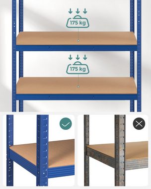 SONGMICS Schwerlastregal Lagerregal, 1-tlg., bis 875 kg belastbar