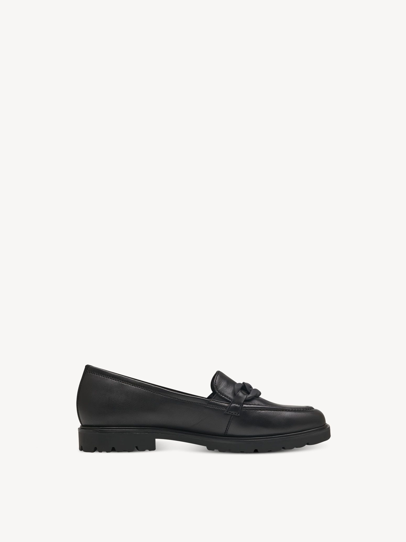 Slipper en cuir - noir