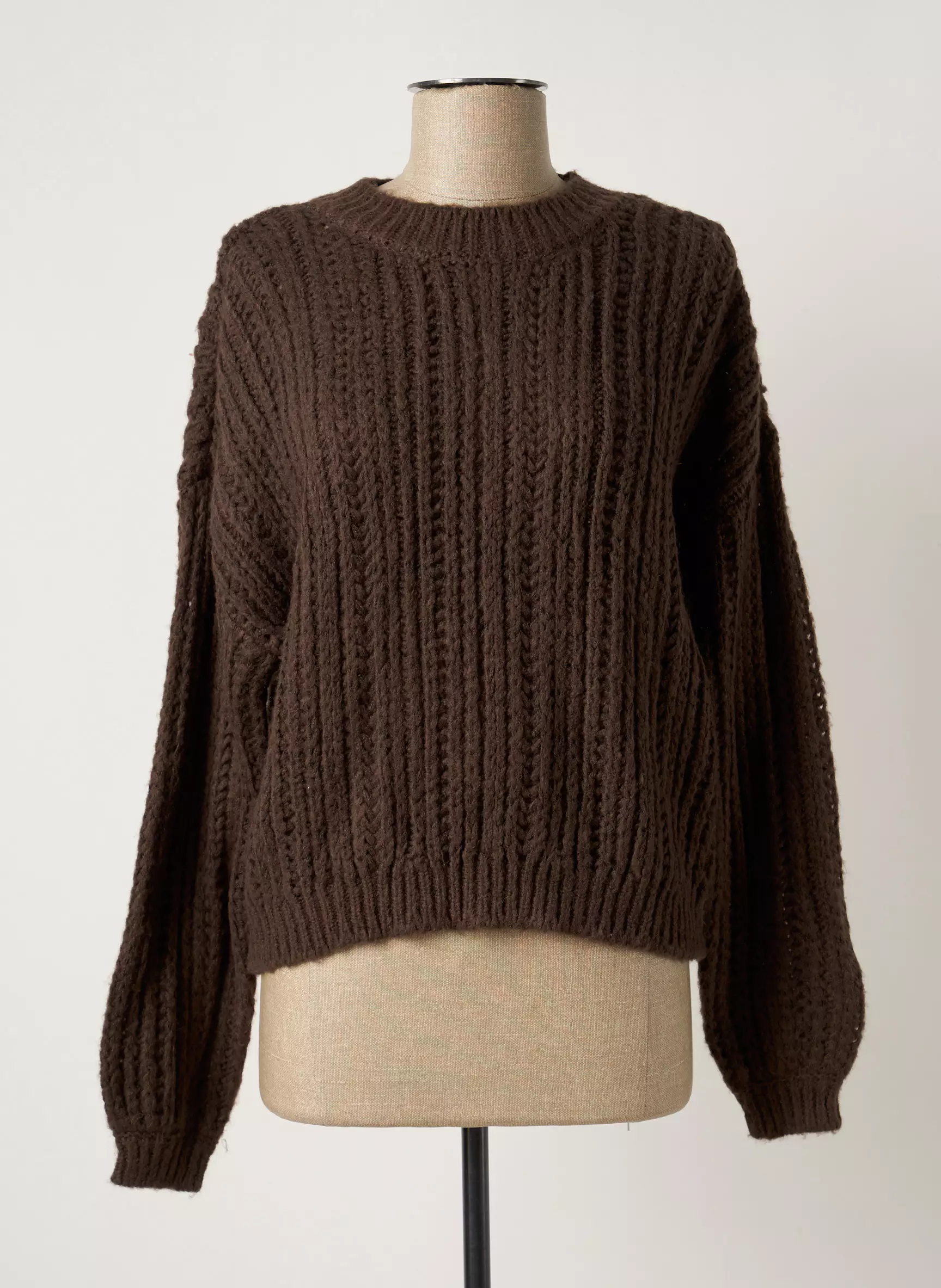 Only Pulls Femme couleur marron