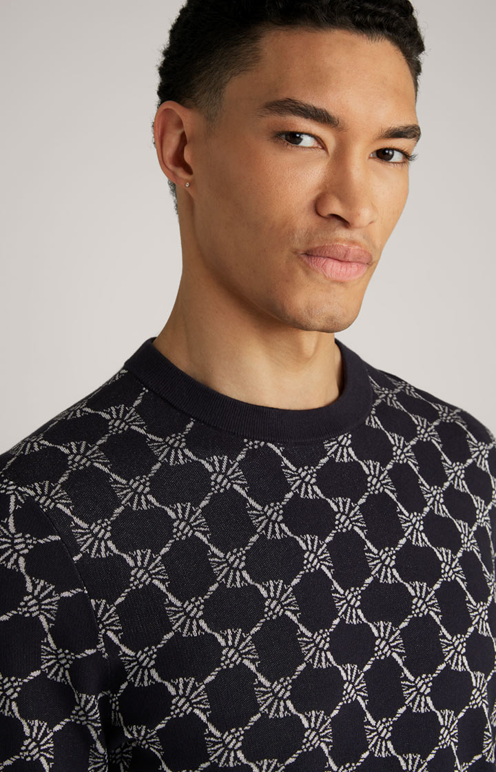 Cornflower-Pullover Ravon in Navy gemustert
