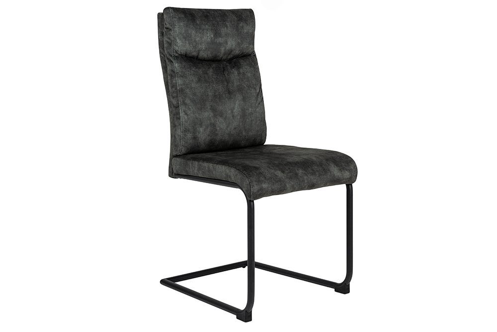 riess-ambiente Freischwinger COMFORT grün, Esszimmer · Samt · Metall · Modern Design