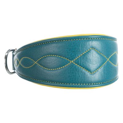 Trixie Active Comfort Halsband für Windhunde, petrol/gelb