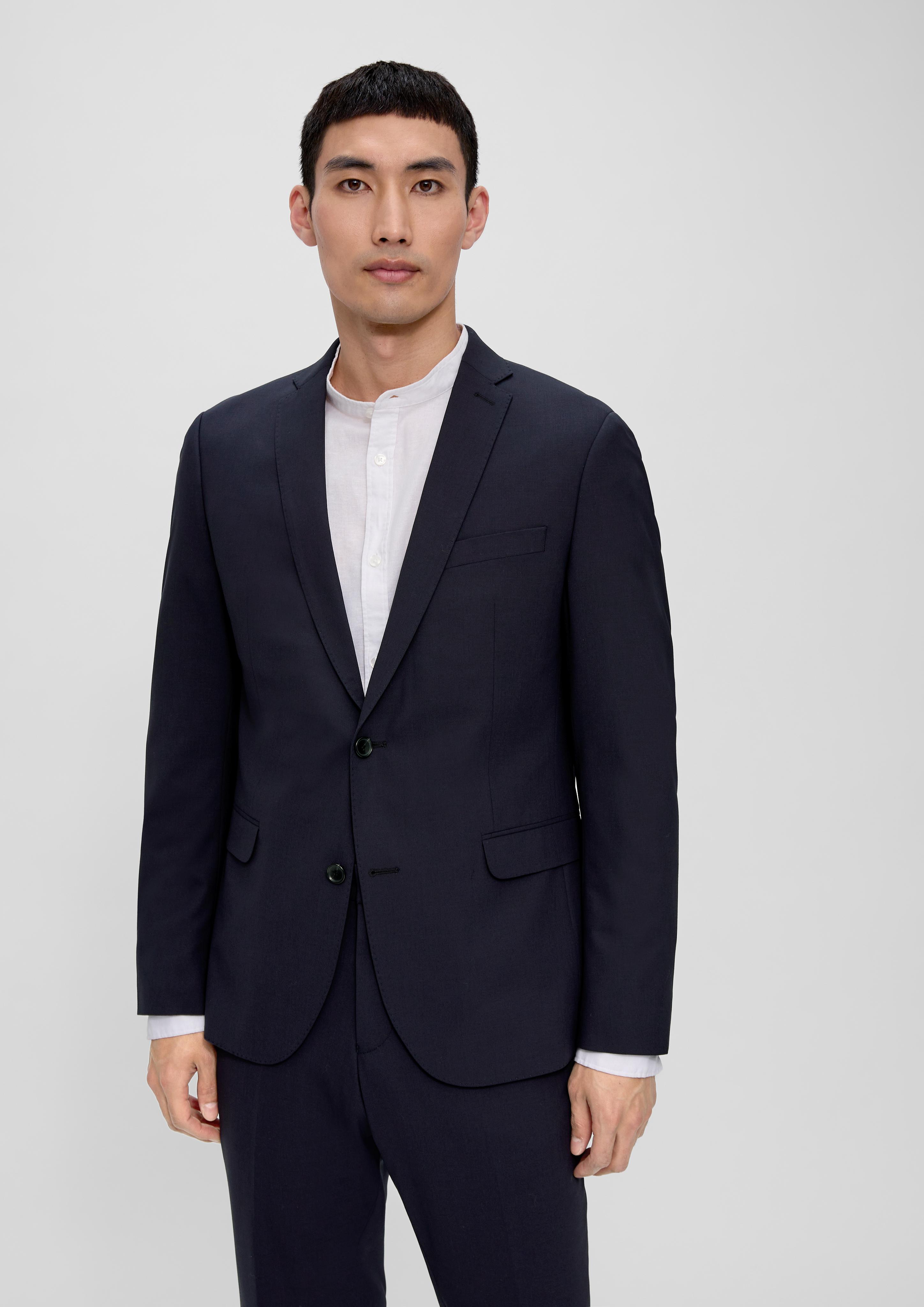 Slim: Elastisches Sakko in Wollmix  2134202-5952