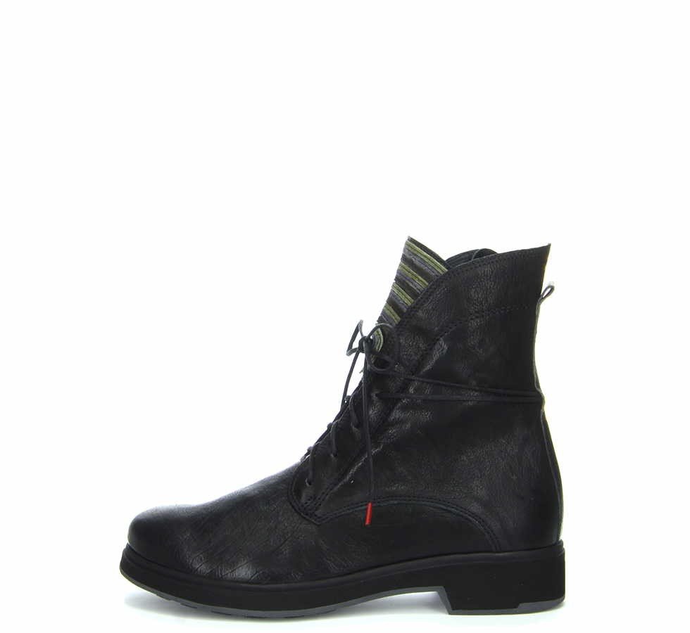 THINK Schnür-Stiefeletten schwarz Comoda