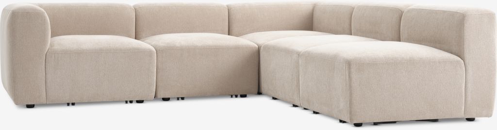 SKEJBY SKEJBY Sofá modular de 5 lugares, aberto, tecido areia