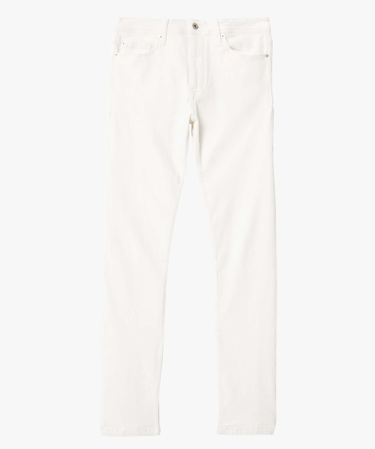 Jean homme coupe slim en coton stretch blanc | GEMO