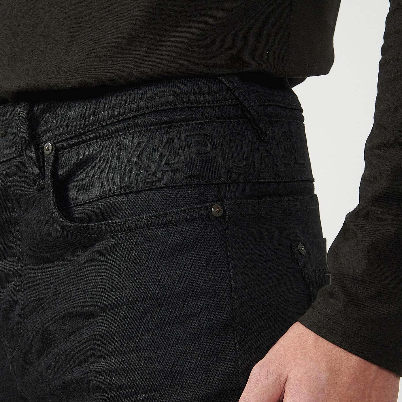 TOBY   Jean noir straight Homme