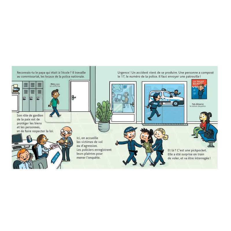 Livre Mes docs animés les policiers - Milan Jeunesse