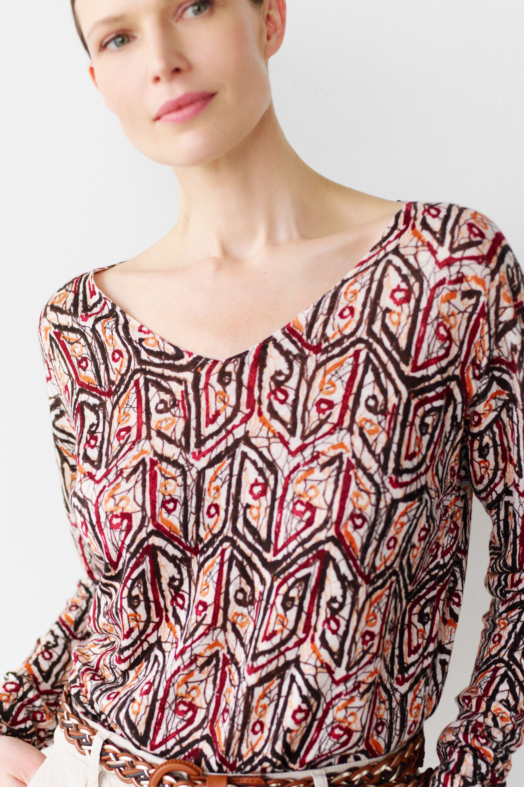 pull albane 100% lin taupe femme