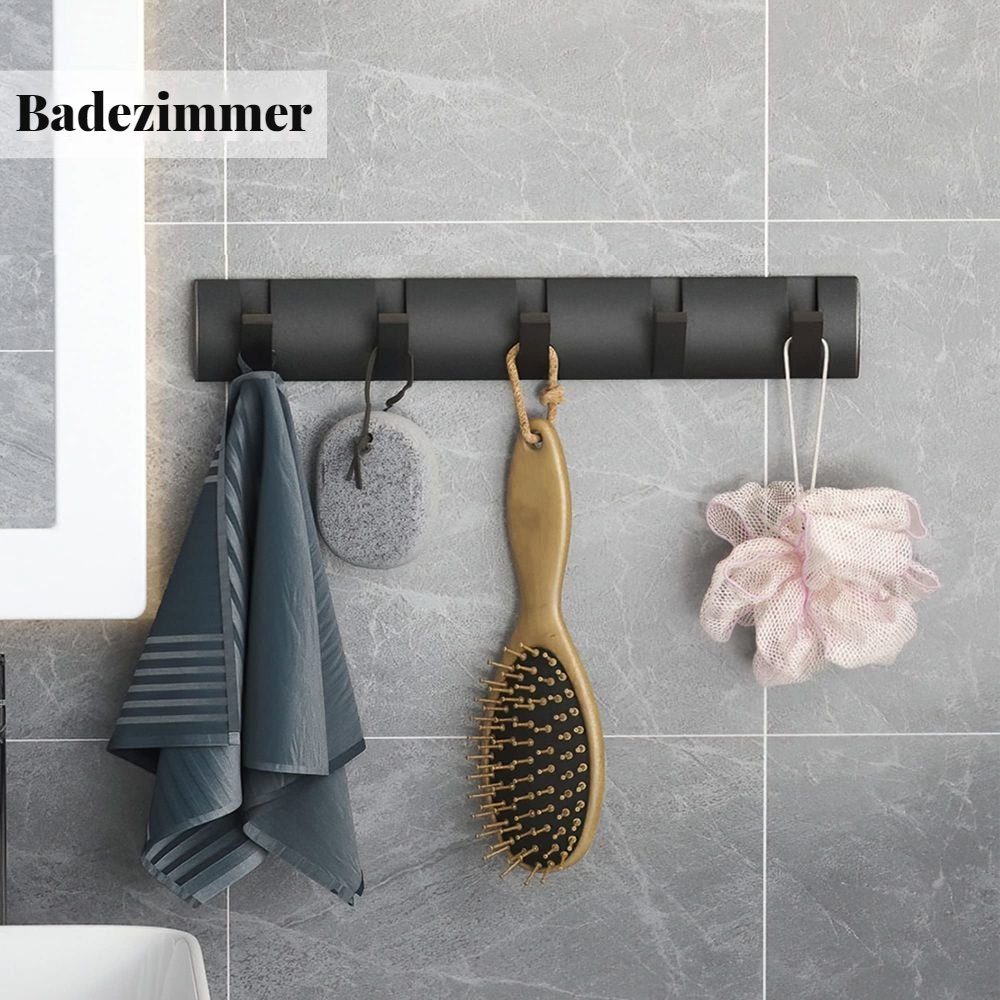JOYOLEDER Wandhaken Hooks Flip 5 Garderobenhaken Wandhaken Kleiderhaken Kleideraufhänger, Garderobe, Flur, Badezimmer, Küche, Wohnzimmer, Kinderzimmer, Schlafzimmer