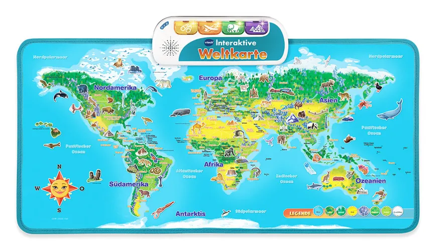 VTech 615704 - School & Go - Interaktive Weltkarte