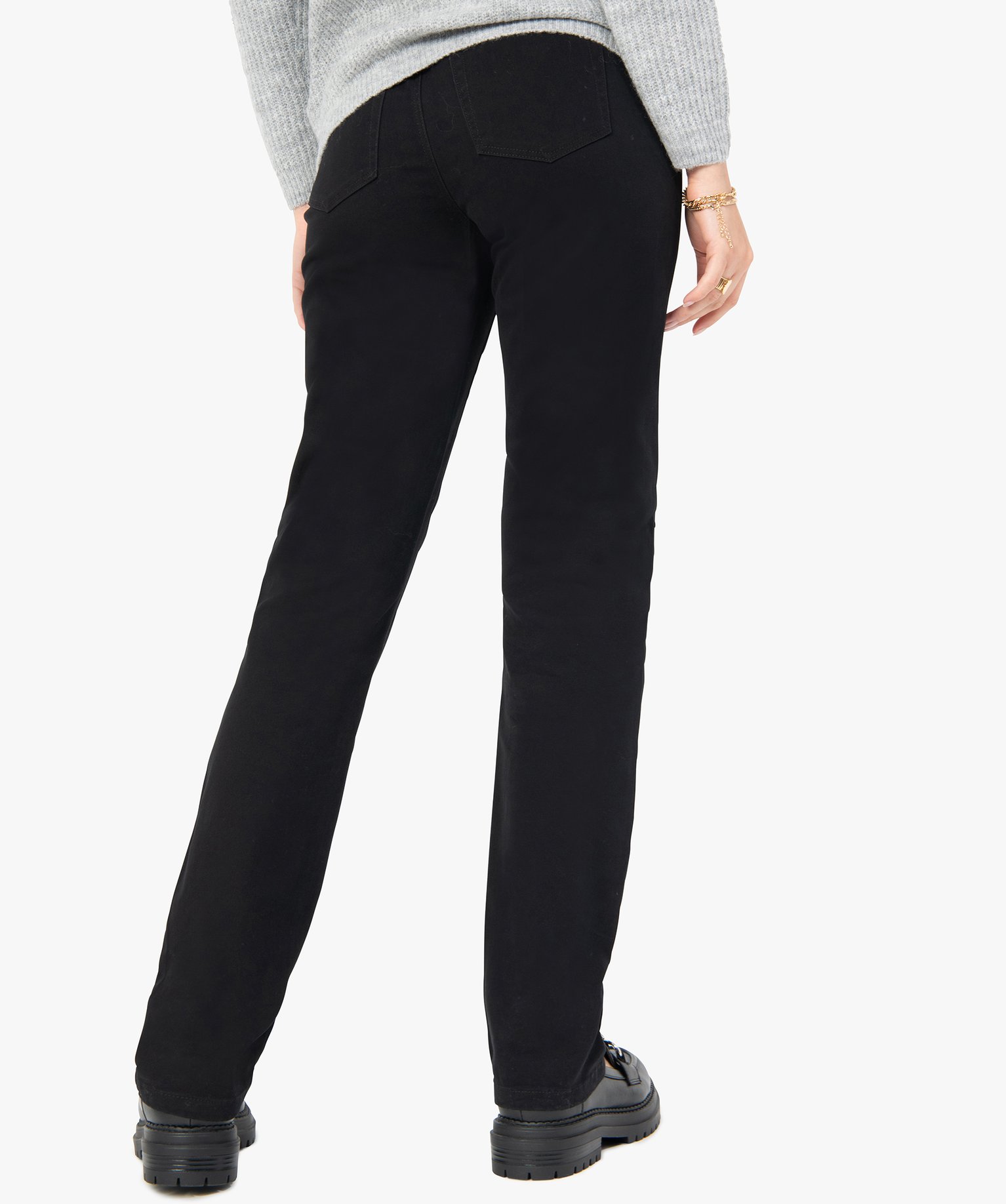 Jean femme coupe regular noir - Longueur L30 noir | GEMO