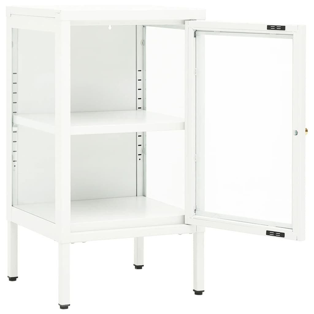 vidaXL Sideboard Sideboard 38x35x70 cm Metall und Glas (1 St)