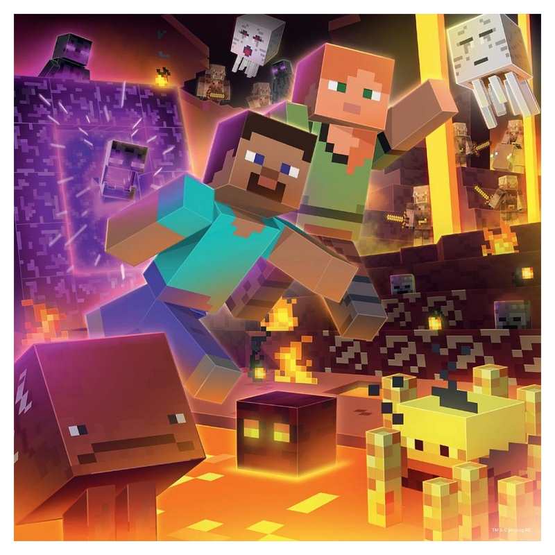 Puzzles biomes de Minecraft 3x 49pièces