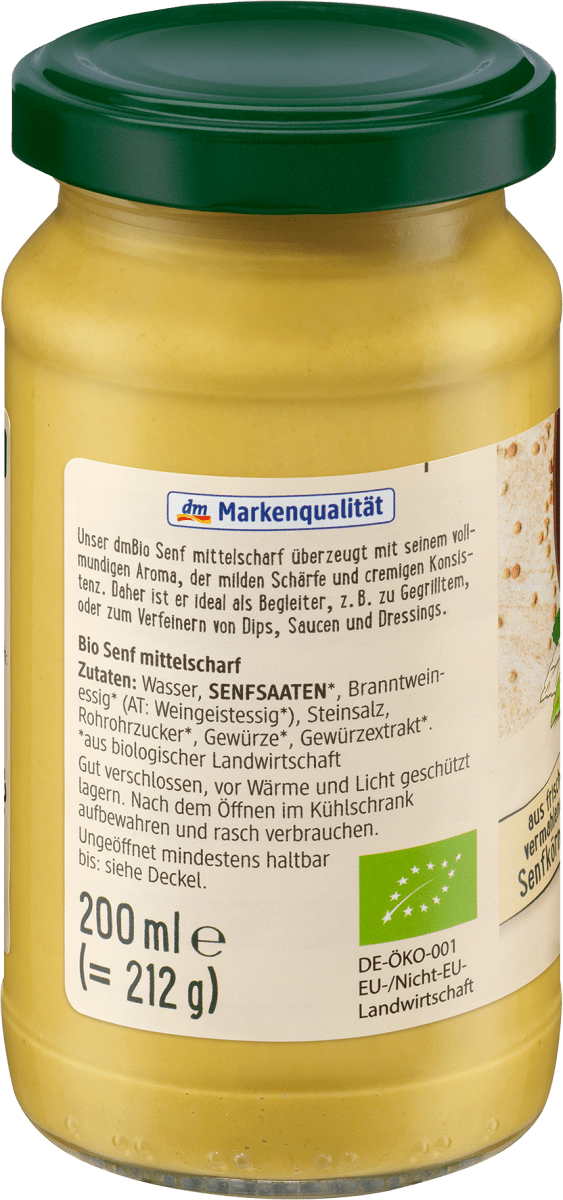 Senf mittelscharf, 200 ml