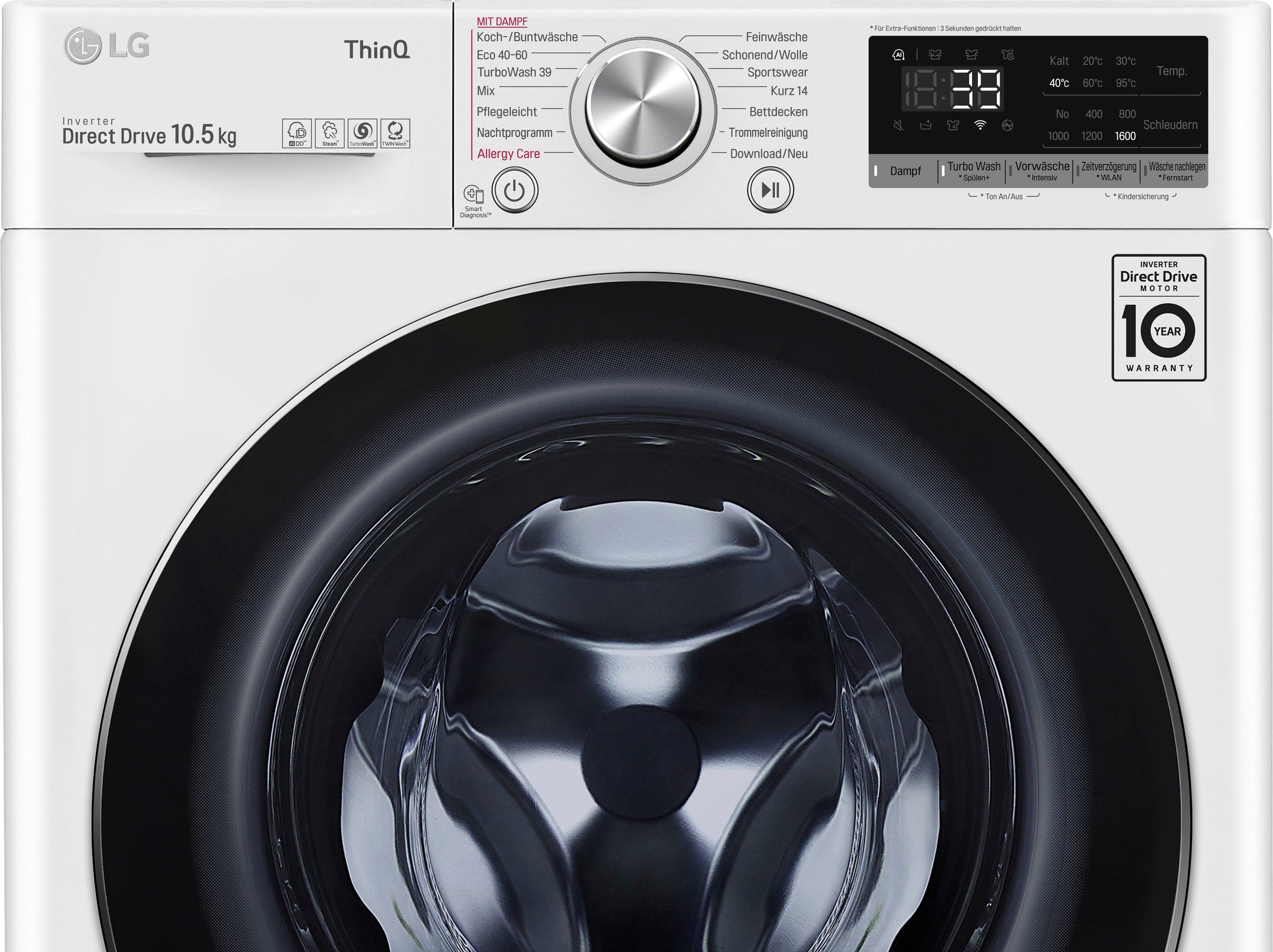 LG Waschmaschine Serie 7 F4WR7012, 11 kg, 1400 U/min