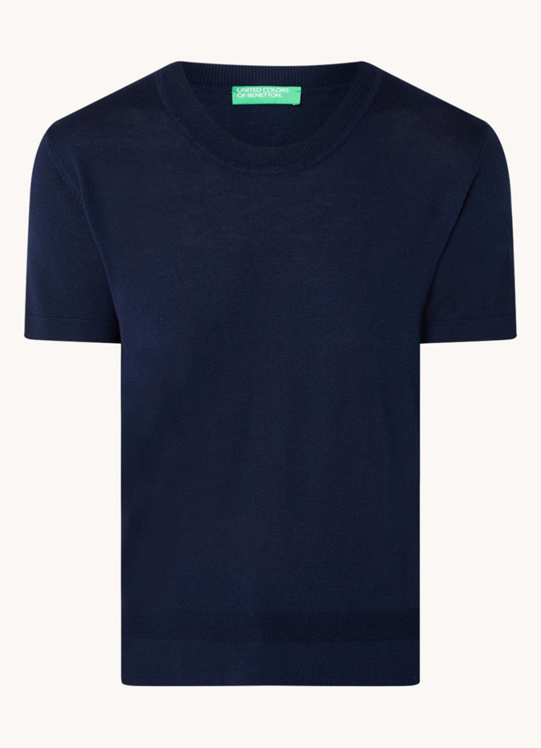 Benetton Fine-knit top in silk blend