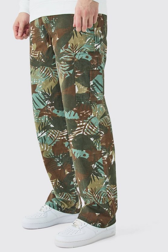 Tall lockere Twill Camouflage Cargo-Hose