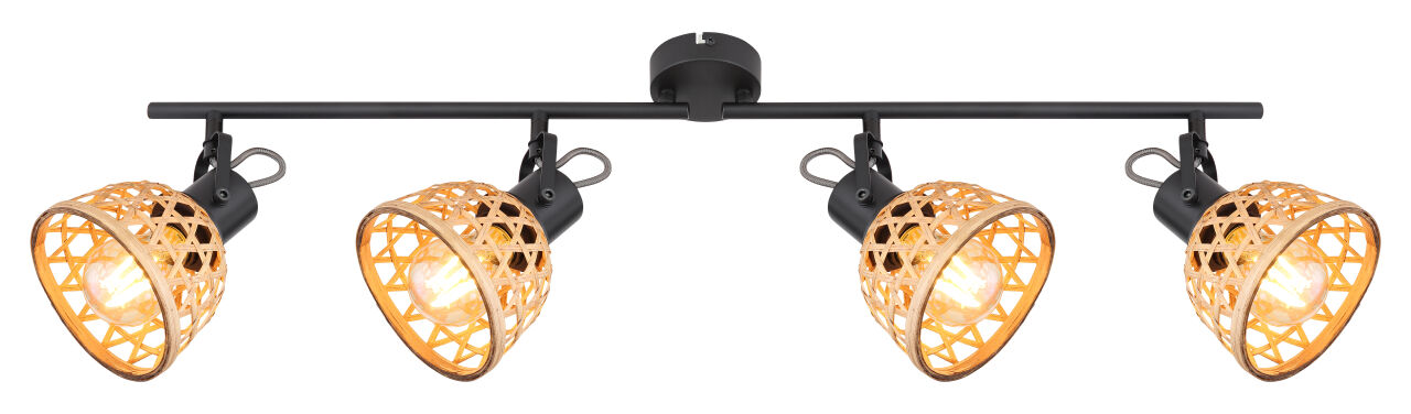 Globo Lighting - WENNA - Strahler Metall schwarz matt, 4x E27 LED