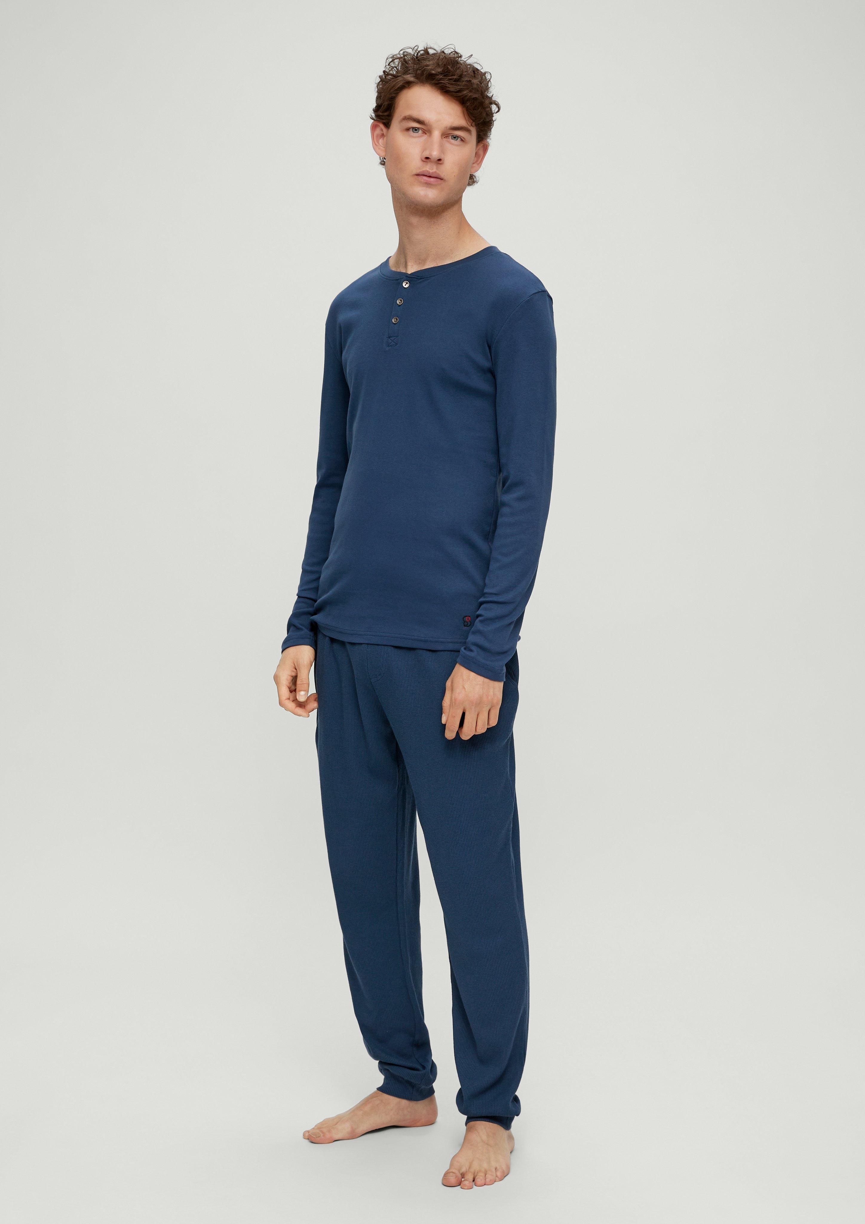 Pyjamahose mit Waffelpiqué-Struktur  6008407-5700
