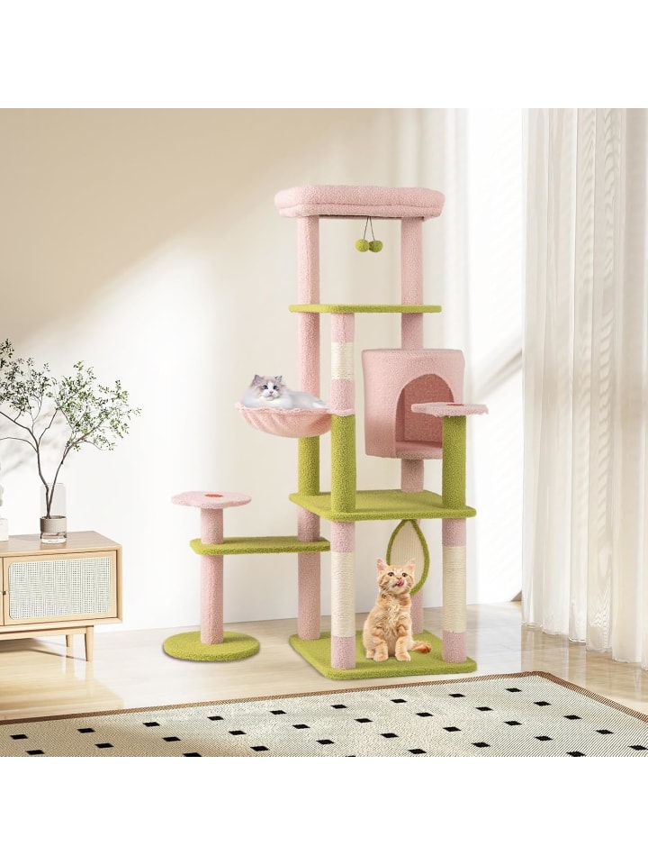 COSTWAY 148 cm Kratzbaum in Rosa günstig kaufen onesize