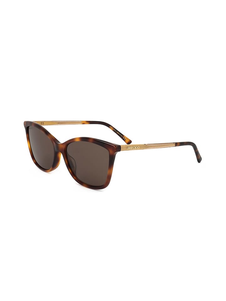 Jimmy Choo Damen-Sonnenbrille in Gold/ Braun günstig kaufen 56