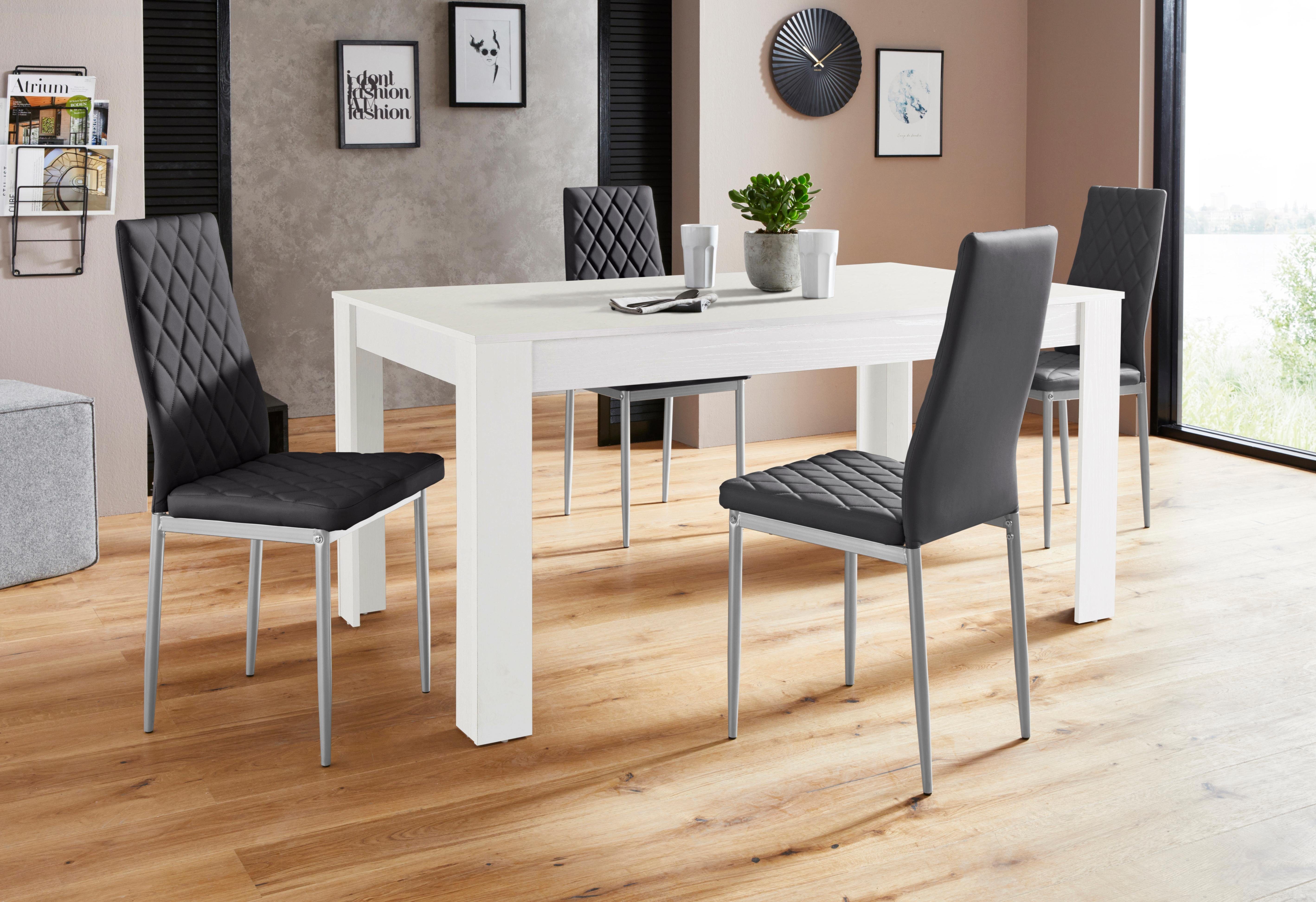 INOSIGN Essgruppe Lynn160/Brooke, (Set, 5-tlg), Tisch mit 4 Stühlen