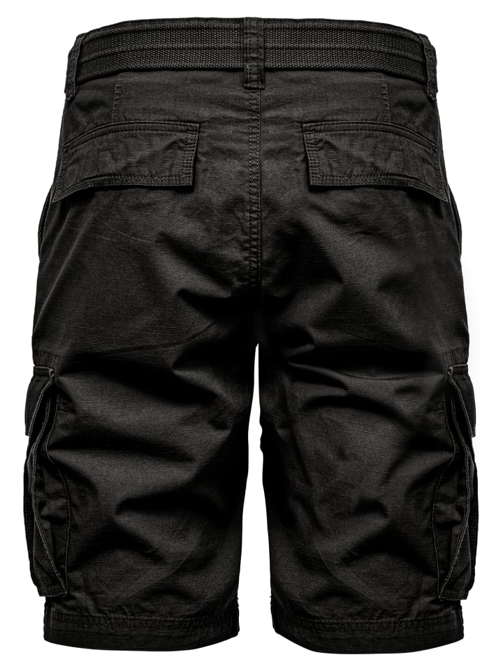 Amaci&Sons Chinoshort inkl. Gürtel MIDFIELD in Schwarz günstig kaufen