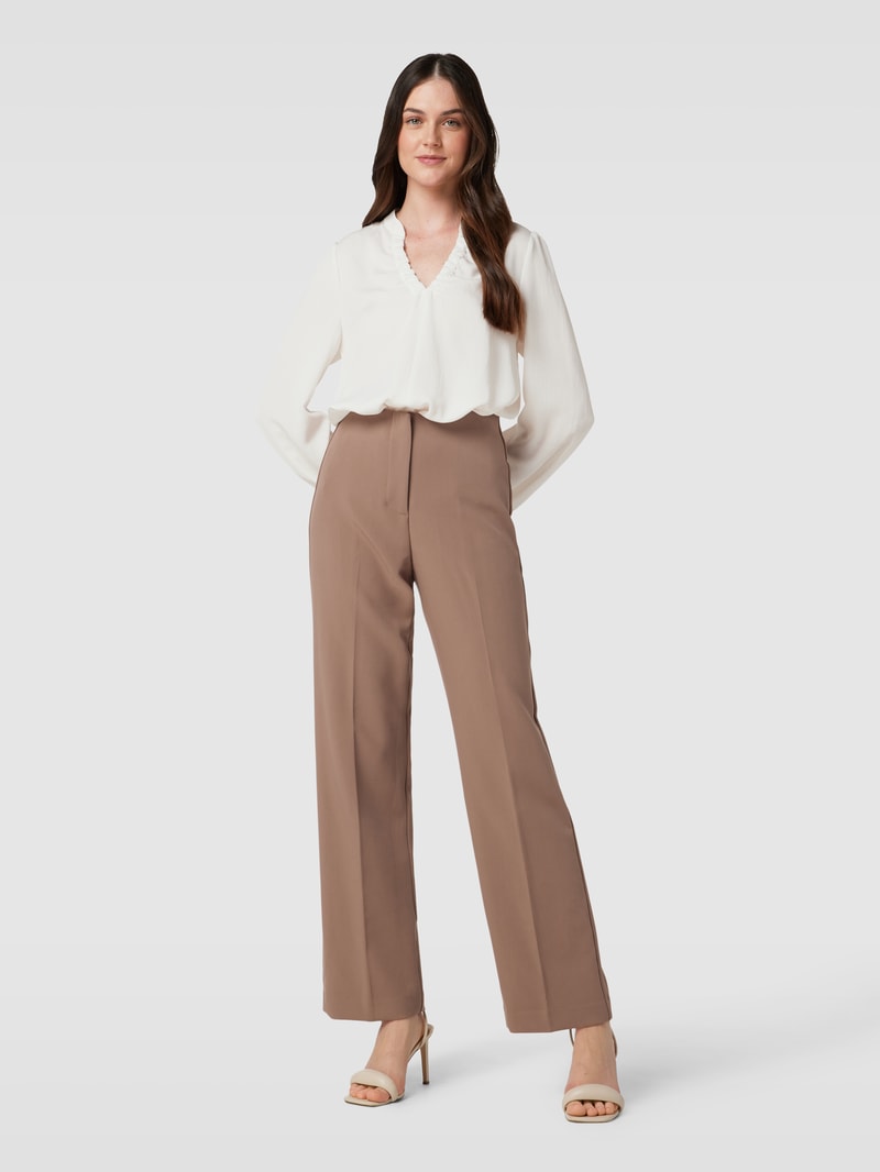 Bluse mit Tunikakragen in offwhite