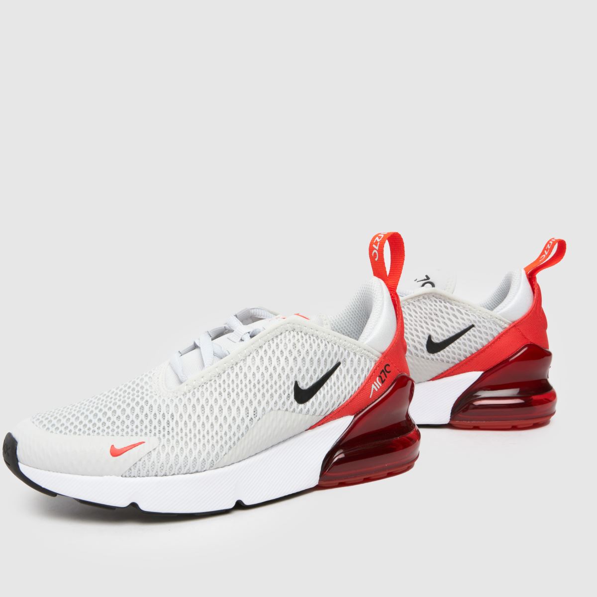 Nike vita & röda Air Max 270 Junior träningsskor