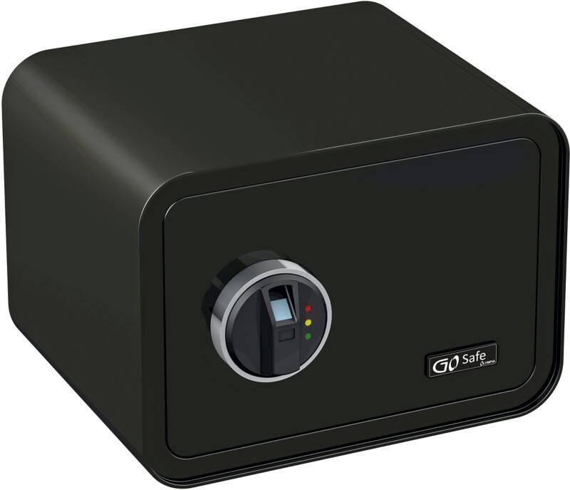 Olympia Einbruchschutztresor GoSafe 100 Schwarz 260 x 350 x 350 mm Fingerabdruck