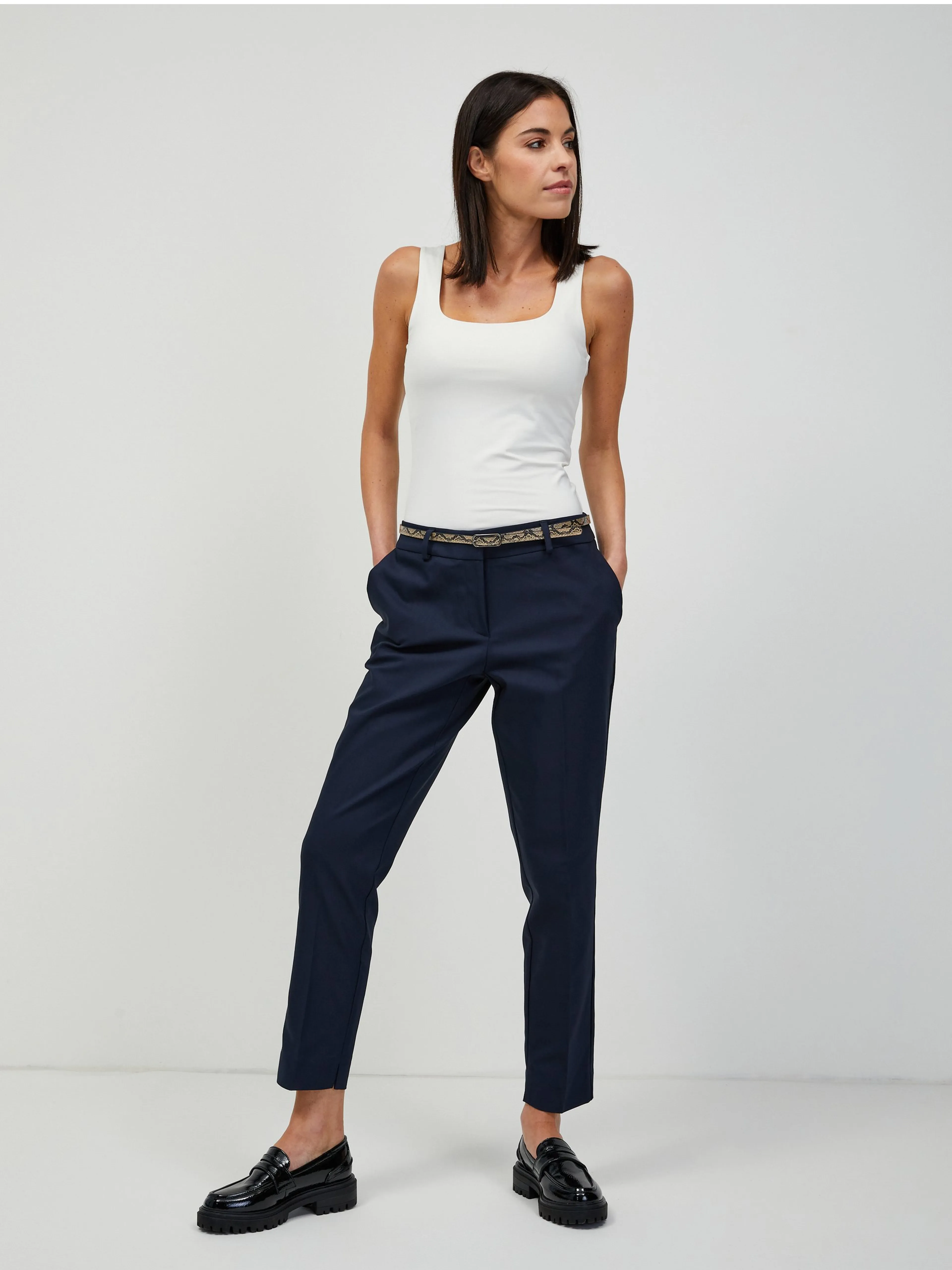 Dunkelblaue Chino Hose ORSAY