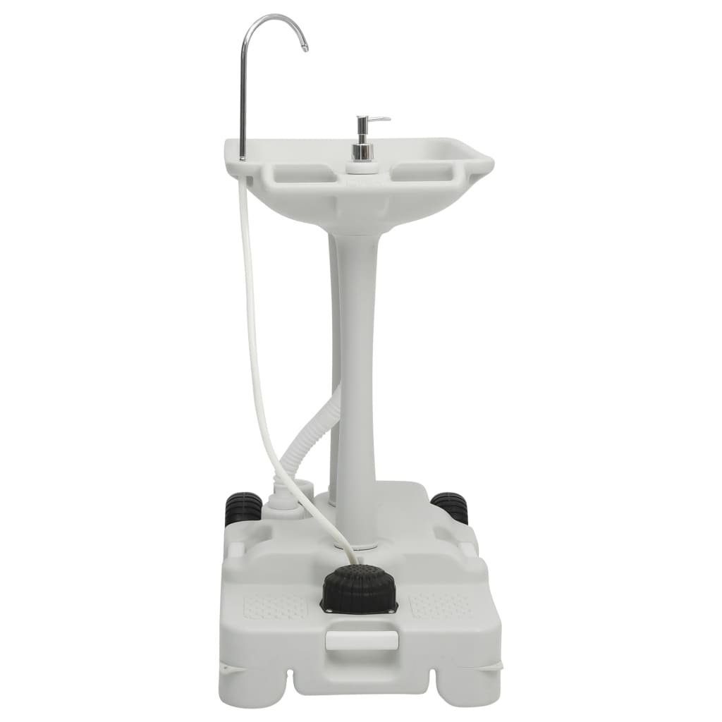vidaXL Campingtoilette Tragbare Campingtoilette mit Waschbecken