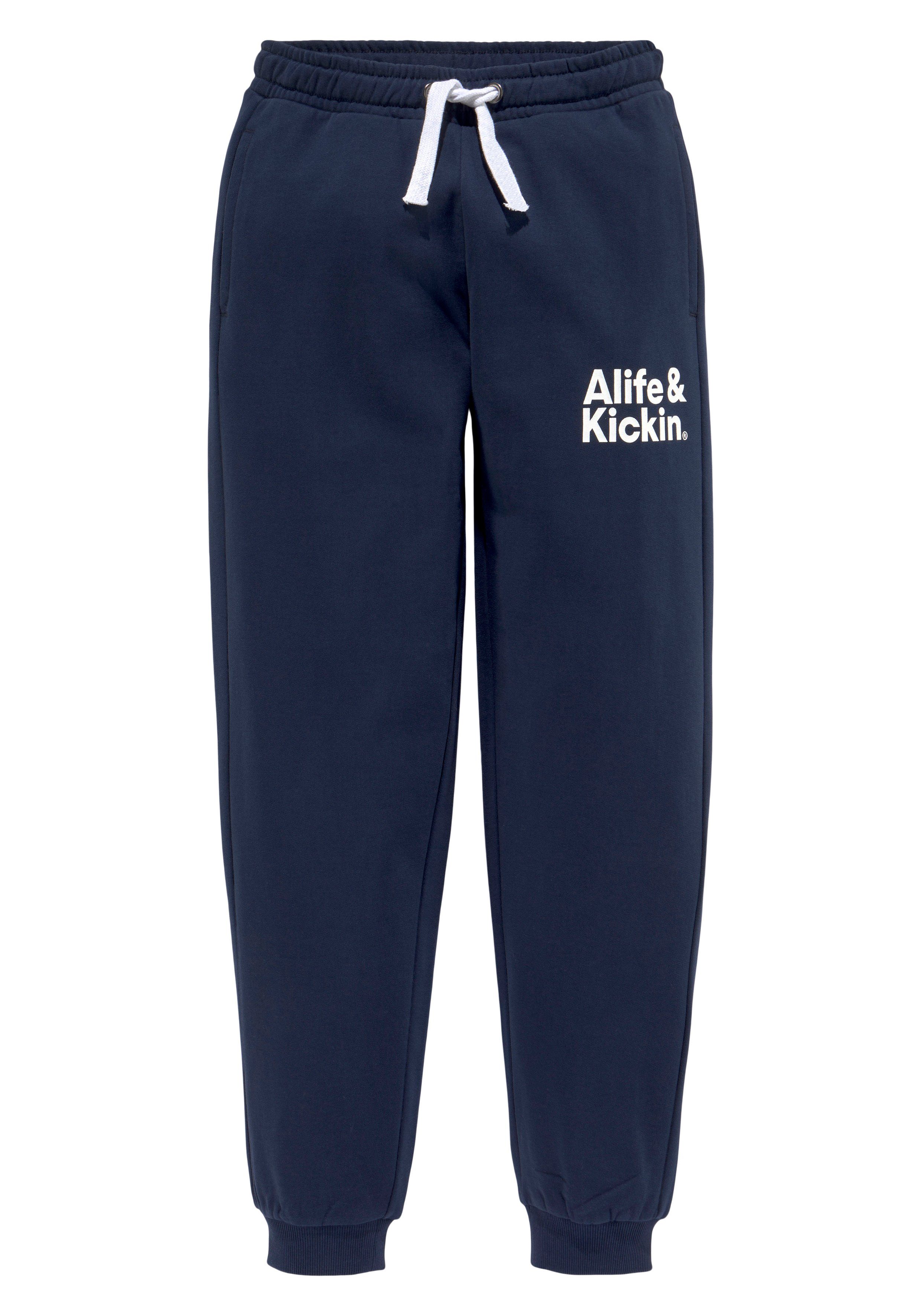 Alife & Kickin Sweathose Logo-Print weiche innen geraute Ware
