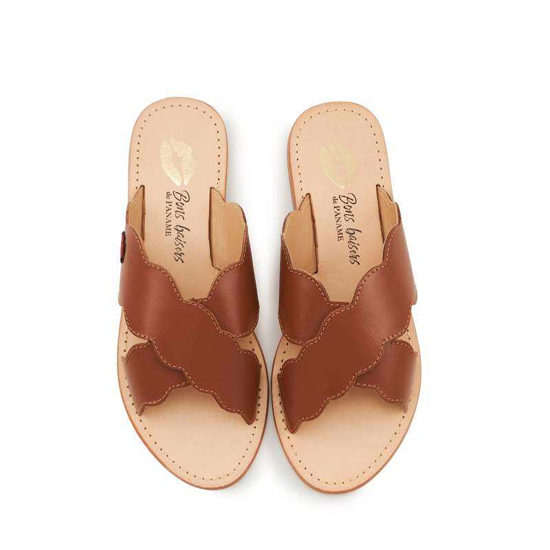 Sandales en cuir Vanessa Cognac