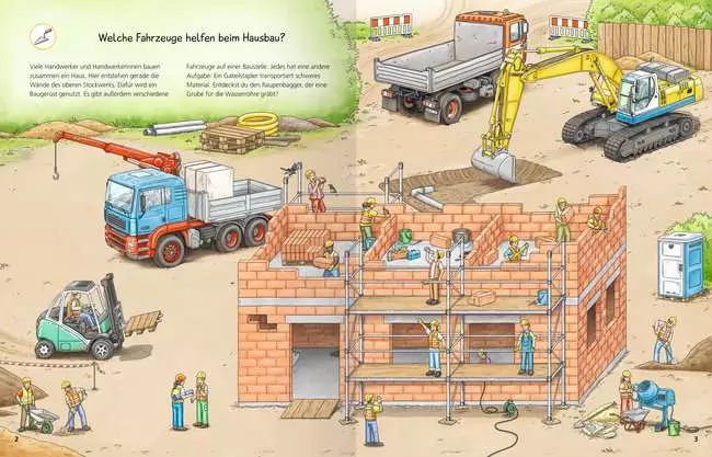 Ravensburger Wieso? Weshalb? Warum? Stickerheft: Fahrzeuge auf der Baustelle