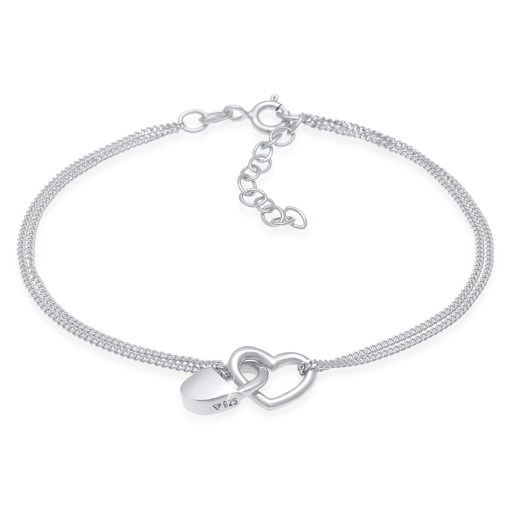 Elli Elli Bracelet Attache de la serrure Heart Love Lock pour dames, ajustable en arge Bracelet