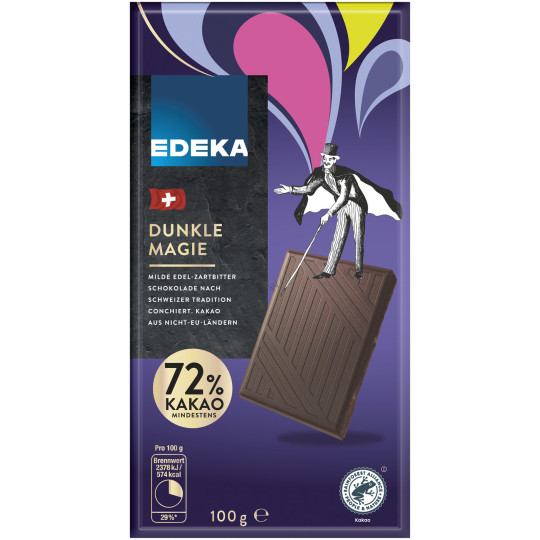 EDEKA Dunkle Magie 72% 100G