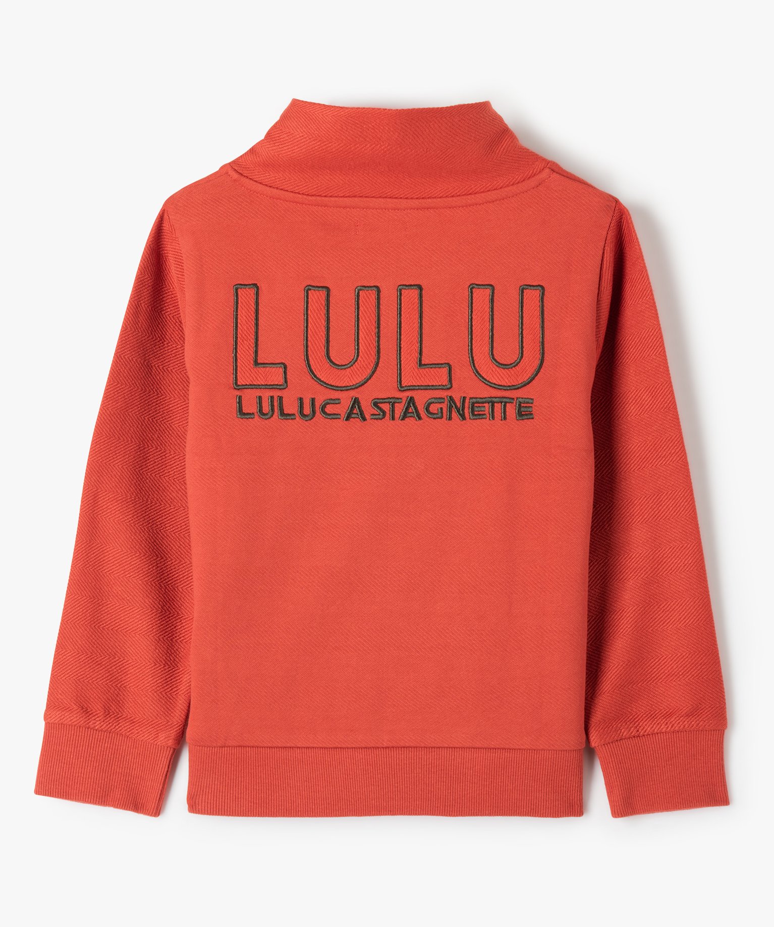 Sweat Garçon brodé à col chale - LuluCastagnette rouge | GEMO