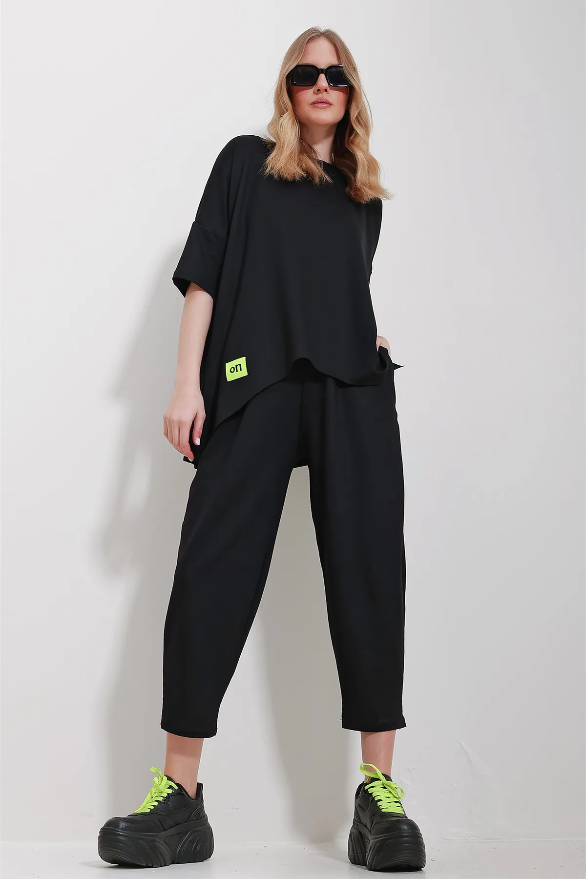 Trend Alaçatı Stili  Zweiteiler - Schwarz - Regular Fit