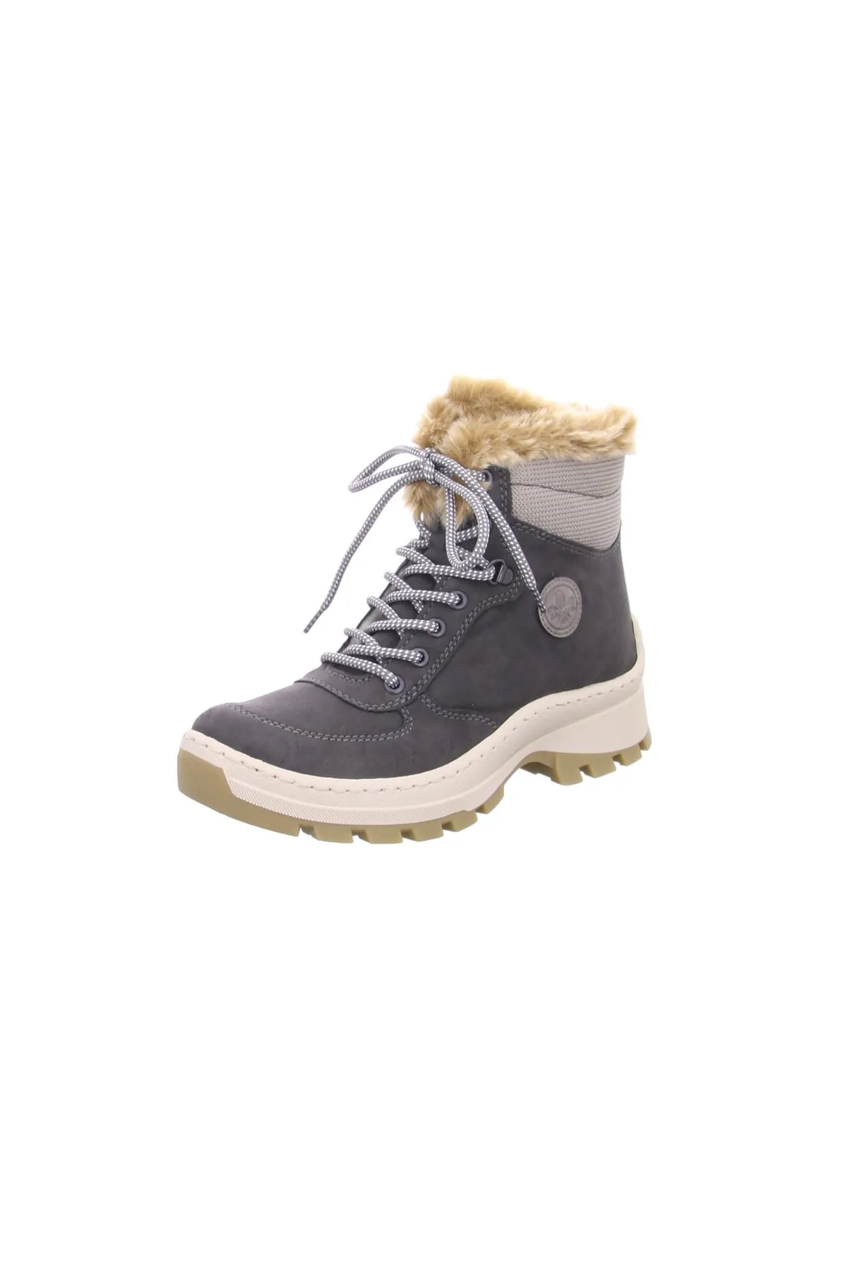 Rieker  Stiefelette - Grau - Flacher Absatz